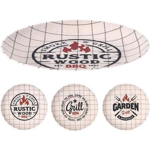 купить Тарелка Excellent Houseware 50689 Тарелка 20cm Grill, пластик в Кишинёве 