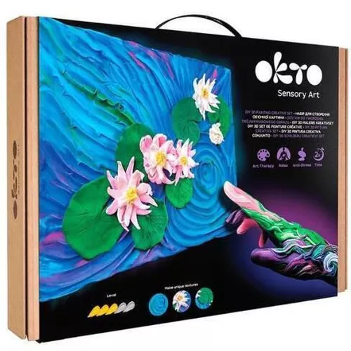 cumpără Set de creație Okto 10003 Tablou 3D cu plastilină ușoară 30x40сm, Nuferi în Chișinău 