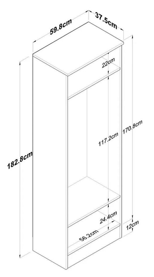 cumpără Mobilă pentru antreu Trendy P6-M14-2576, 59x182x37cm (GTR001415) în Chișinău 