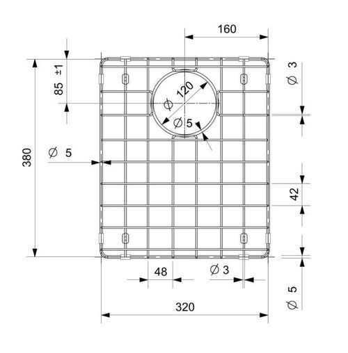cumpără Accesoriu pentru chiuvete de bucătărie Reginox R39649 Bottom grid 34x40 Comfort Copper ll în Chișinău 