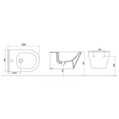 купить Биде Lucco Brilla подвесной в Кишинёве 