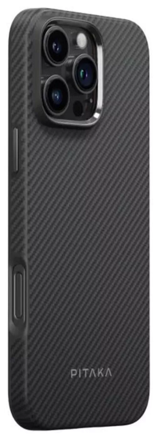 cumpără Husă pentru smartphone Pitaka Military-Grade Protective Case for iPhone 16 Pro Black/Grey Twill 600D (KI1601PPA) în Chișinău 