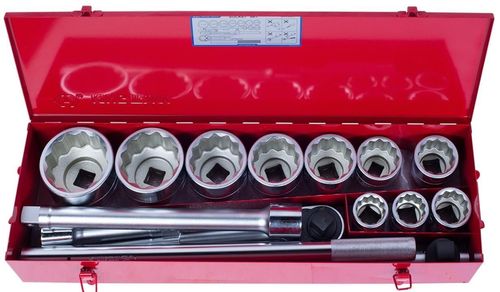 купить Набор ручных инструментов King Tony 8015SR набор 1" торцевых головок 12 гран. дьюймовых и принадлежностей, 14 пр. в Кишинёве 