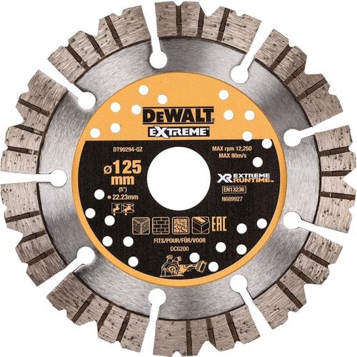 купить Набор головок, бит, насадок DeWalt DT90294 disc diamantat taiere beton Extreme Runtime , Ø125x22.2mm в Кишинёве 