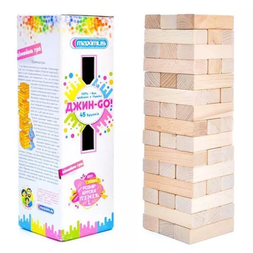 cumpără Joc educativ de masă Maximus MX5253 Joc de masă Jin GO jenga din 45 blocuri de lemn în Chișinău 