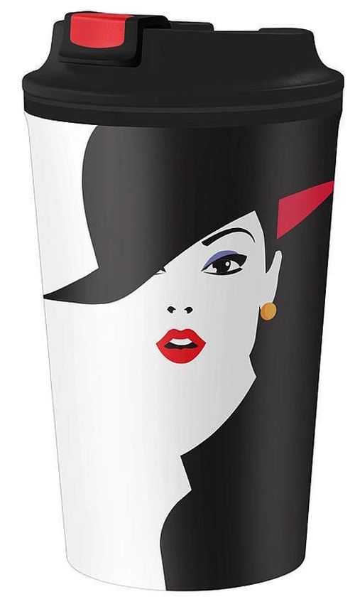 cumpără Cană termos Promstore 55652 Phibo Fashion 350ml cu clapeta, negru în Chișinău 