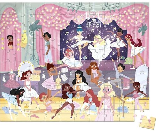 купить Пазл Janod J02393 Puzzle din lemn Dancers, 100 piese в Кишинёве 