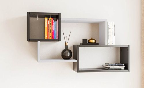 купить Полка декоративная Trendy Ayder-Antracit, Alb 90x51x20cm (GTR005427) в Кишинёве 