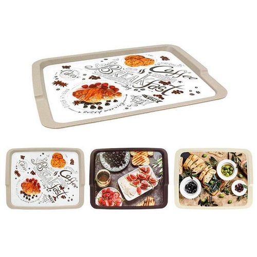 купить Поднос/столик кухонный Бытпласт 46776 Поднос Phibo 42.5x32x2.2cm, рисунок, пластик в Кишинёве 