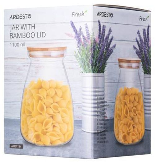 купить Контейнер для хранения пищи Ardesto AR1311BH Fresh Hourglass 1100ml в Кишинёве 