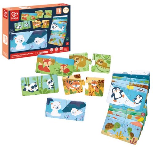 cumpără Puzzle Hape E1664 Puzzle joc Potrivește perechea – Animale și pui în Chișinău 