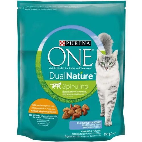 cumpără Hrană pentru animale de companie Purina One Dual Nature Adult Cat Spirulina p/u pisici (pui) 750g (8) în Chișinău 