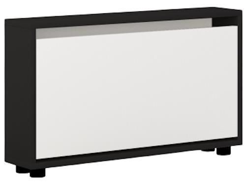 купить Полка для обуви Mobildor-Lux Leo Slim 50x16x47H cm Anthracite/White в Кишинёве 