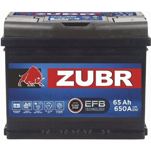 купить Автомобильный аккумулятор Zubr EFB 65Ah R+ в Кишинёве 