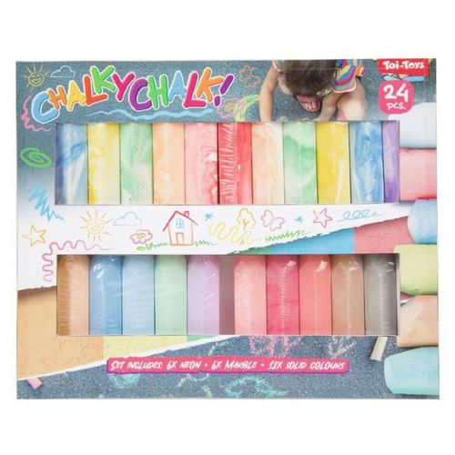 cumpără Set de creație Toi-Toys 42514A Set de cretă colorată pentru trotuar, 24buc. în Chișinău 