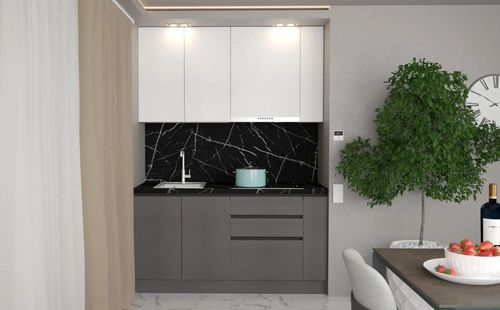 cumpără Mobilă pentru bucatarie ArtFlame GOLA White/Storm Grey (1.6 m.l.) în Chișinău 