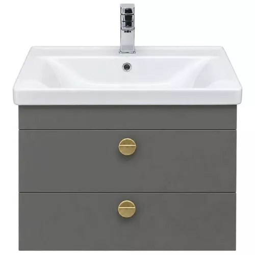 купить Шкаф под умывальник Mashtab 12636 Diplomat (Sava) suspendat cu 2 sertare 650x470x580 Antracit-Mokka в Кишинёве 
