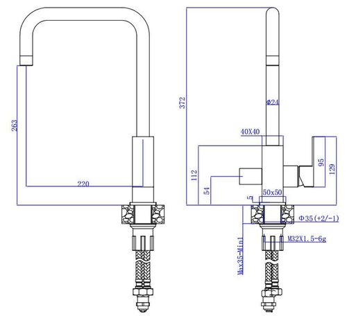 купить Смеситель кухонный Mat|eco Yago 1150 под фильтр 2 в 1 высокий никель браш в Кишинёве 