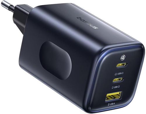 купить Зарядное устройство сетевое Baseus E0121400 GaN 2*Type-C+1*USB-A 100W, PicoGov Series AE11, Cosmic Black в Кишинёве 