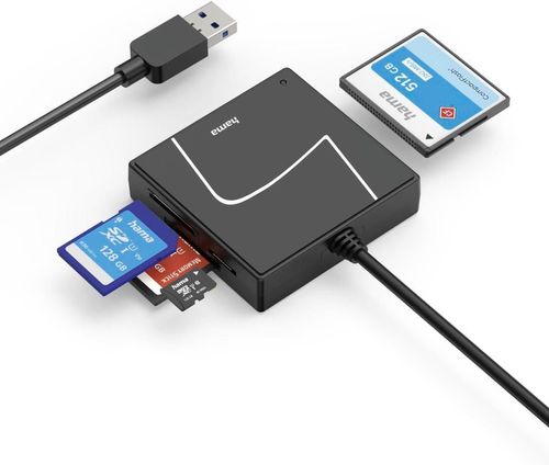 купить Кардридер Hama 200148 USB Card Reader, USB-A, with USB-C Adapter, USB 3.2 Gen1, SD/micro-SD/CF/MS в Кишинёве 