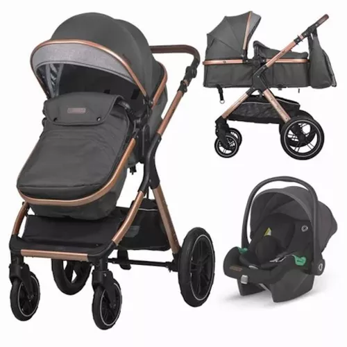 cumpără Сărucior pentru copii Coccolle Melora Diamond Black, 3in1 cu landou transformabil în Chișinău 