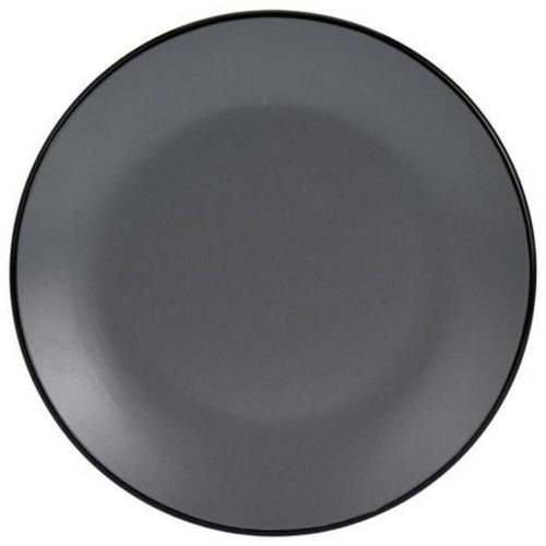 купить Тарелка Promstore 09895 Тарелка десертная 20.3cm Rim Black, керамика в Кишинёве 