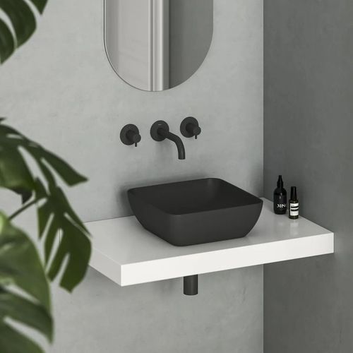 купить Раковина Ravak UNI 380 S Slim 380x380x125mm Black matt XJX0D138000 в Кишинёве 
