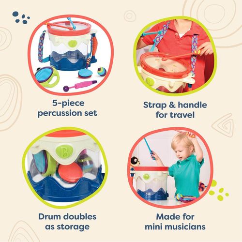 cumpără Jucărie muzicală Battat BX1446X Set Tobă, 60360 în Chișinău 