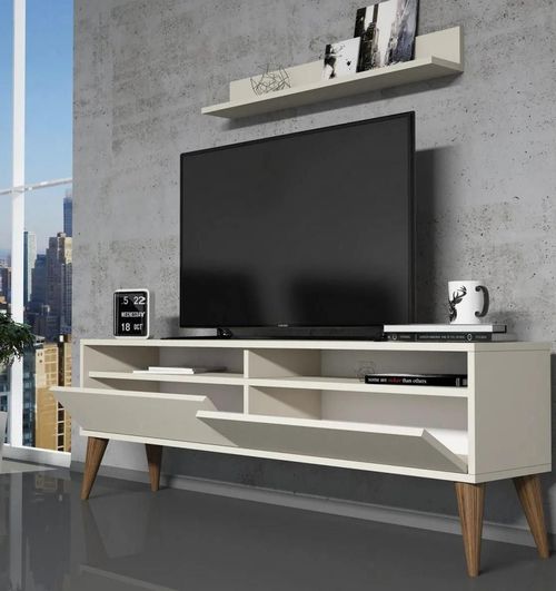 купить Тумба напольная для TV Trendy Cel mai bun, Crema 150x50x30cm в Кишинёве 