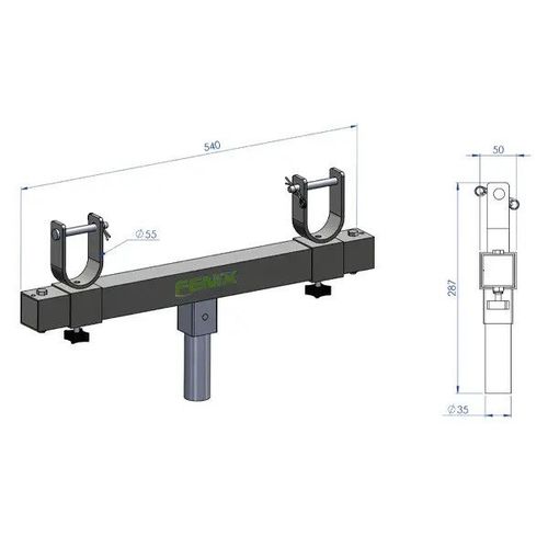 cumpără Accesoriu p/u instrumente muzicale Fenix AC-508B Adaptor schela pentru stative cu scripete din seriile MEGARA și ELV în Chișinău 