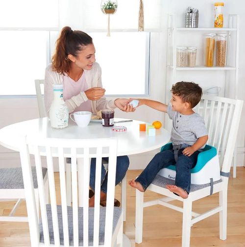 cumpără Scaun de masă Bright Starts 11786 Booster Ingenuity Toddler SmartClean Peacock Blue în Chișinău 