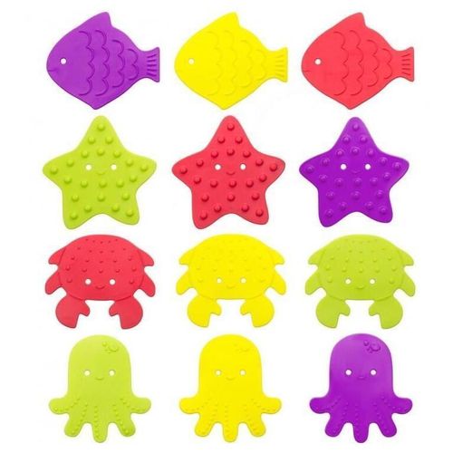 купить Коврик для ванной Roxy Kids RBM-010-12 Sea Animals, мини-коврики для ванны, яркий 12шт в Кишинёве 