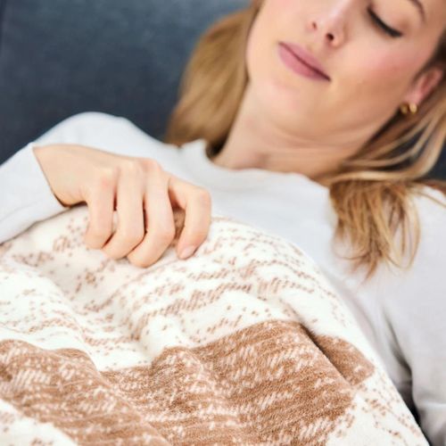 cumpără Textile de casă Ibena 3421/380 Jacquard Decke Minuf Beige/grey în Chișinău 