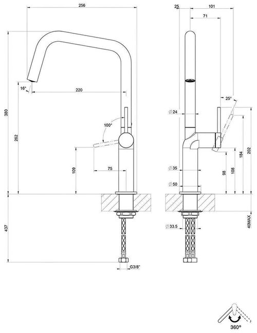 cumpără Bateria bucătărie Gessi 60305-279 Stelo Matte White în Chișinău 
