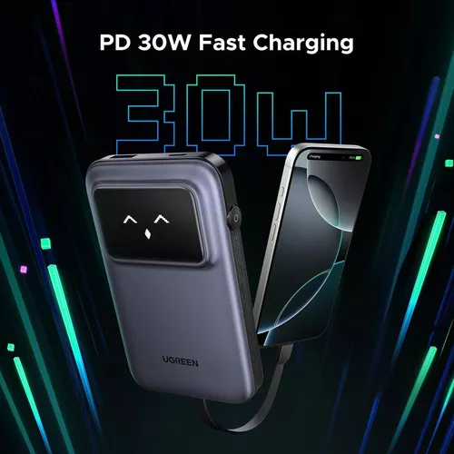 купить Аккумулятор внешний USB (Powerbank) Ugreen 35603B Uno Series 10000mAh, Space Gray в Кишинёве 