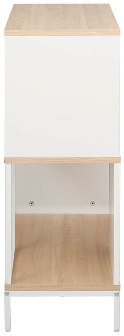 купить Офисный стеллаж Deco Loreto 3 nivele (70x30x79.5H) Oak/Black в Кишинёве 