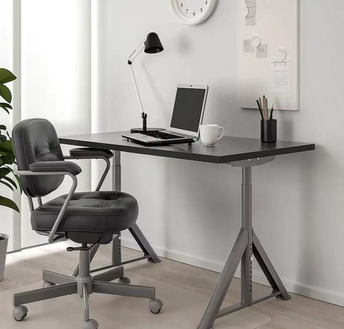 купить Офисный стол Ikea Idasen 120x70 (Negru/Gri Inchis) в Кишинёве 