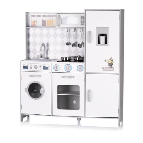 купить Игрушечная кухня и посуда Chipolino DIWH02402556 Wood (Ice Maker, Dishwasher, Sound&Light Cooking Plate) в Кишинёве 