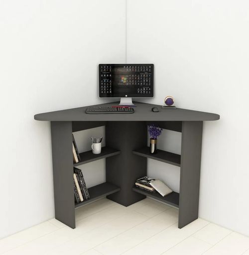 cumpără Masă de birou Trendy Corner, Antracit, 80x74x80cm în Chișinău 