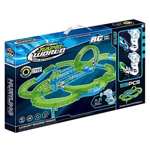 cumpără Mașină Essa 6688-606 Pista auto cu telecomandă, cu lumini, (59 de piese) în Chișinău 