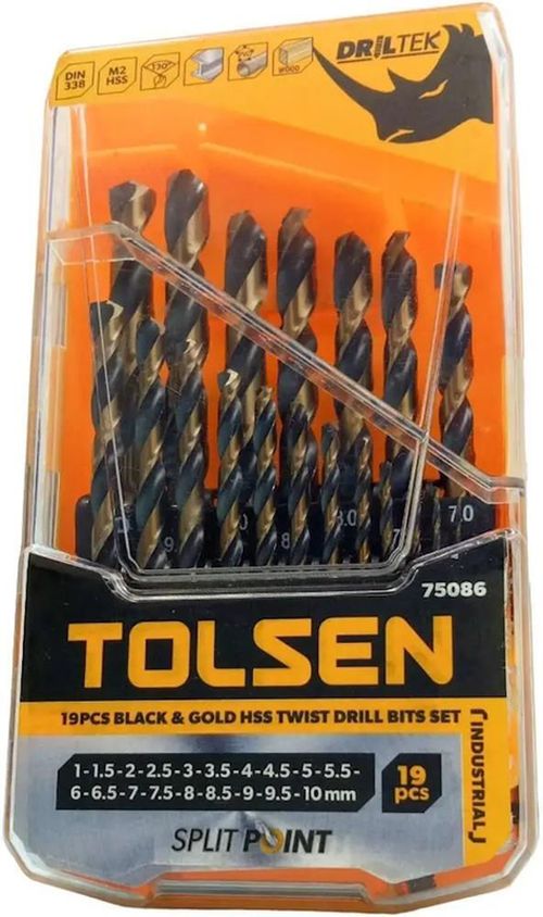 купить Сверло Tolsen Set 19 burghii pe metal 1-10mm (75086) в Кишинёве 
