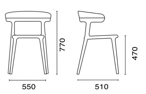 купить Стул Papatya Luna - Синий / Белый в Кишинёве 
