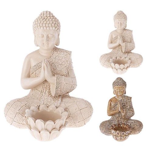 cumpără Lumânare H&S 02973 Sfesnic din ceramica Buddha 19cm în Chișinău 