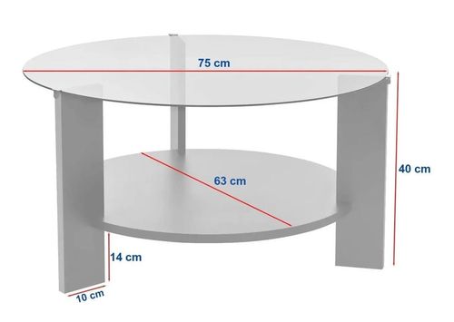 купить Журнальный столик Trendy Clara, Masuta de cafea, Wood Black, Transparent, 75x40x75cm в Кишинёве 