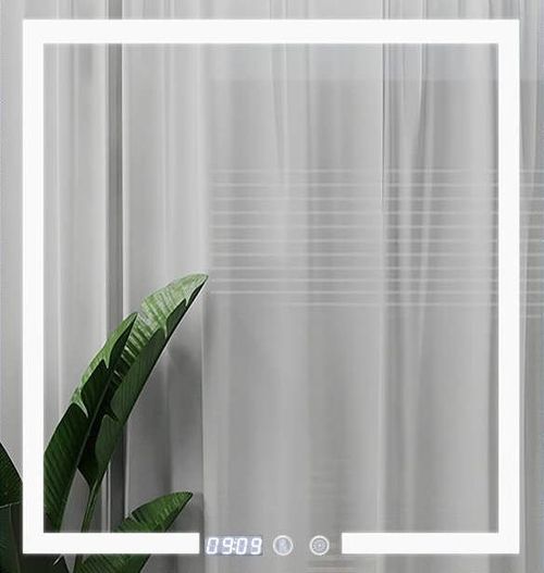 купить Зеркало для ванной Bayro Otto 700x800 LED touch, подогрев, часы, термометр в Кишинёве 