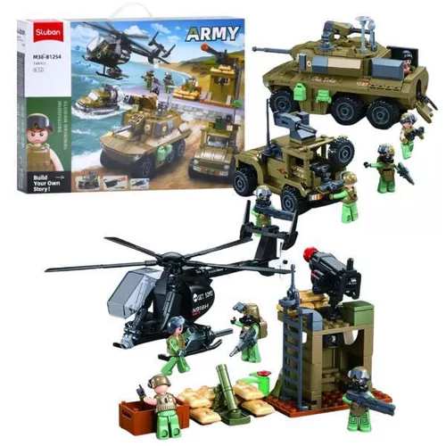купить Конструктор Sluban B1254 Vehicule militare, 744 elem. в Кишинёве 