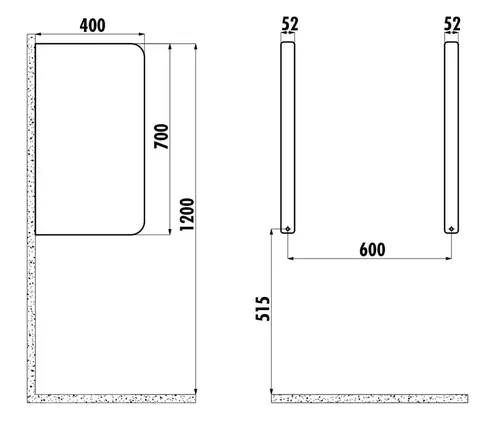 cumpără Pisoar Creavit TP690 separator vas urinal basalt matt în Chișinău 