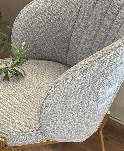 купить Стул Signal Prado zloty stelaz/szary tap. 156 в Кишинёве 