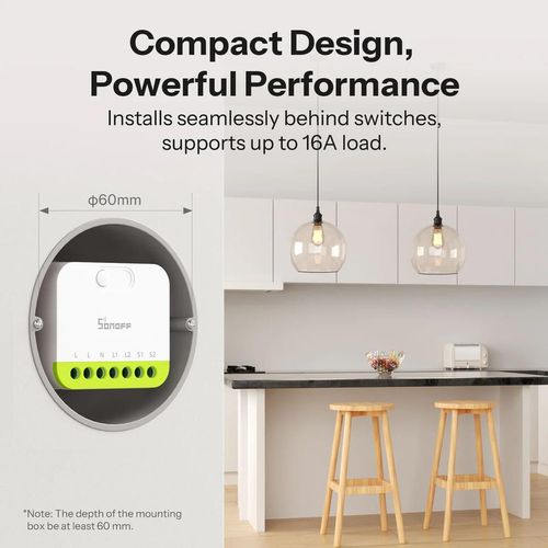 купить Выключатель электрический Sonoff Zigbee Smart Switch MINI-ZB2GS Mini Duo 2-Gang (Neutral Required) в Кишинёве 