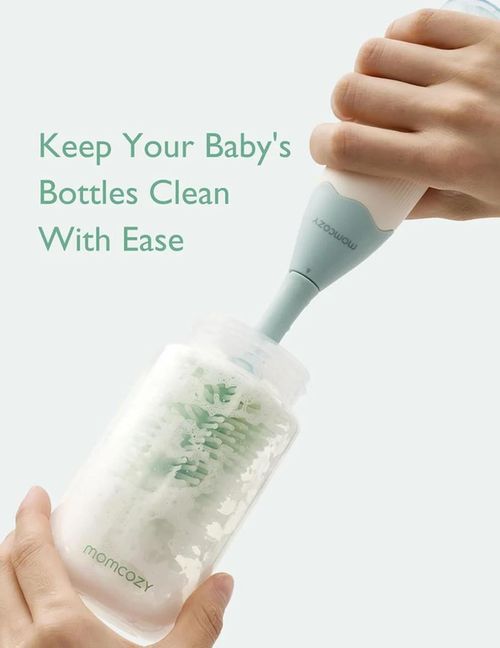 купить Посуда для кормления Momcozy LS002-GE12NB-A Perie pentru biberoane electrica Push-Press Green в Кишинёве 